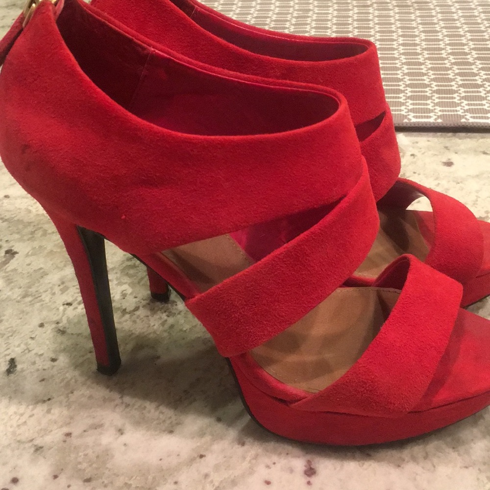 Steve Madden Red Sandal Heels